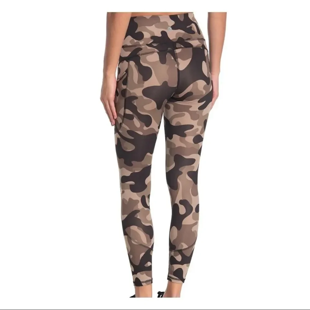 X by Gottex camo full length legging SZ small high rise